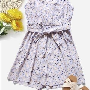 Plus size ditsy floral romper